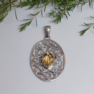 large citrine pendant