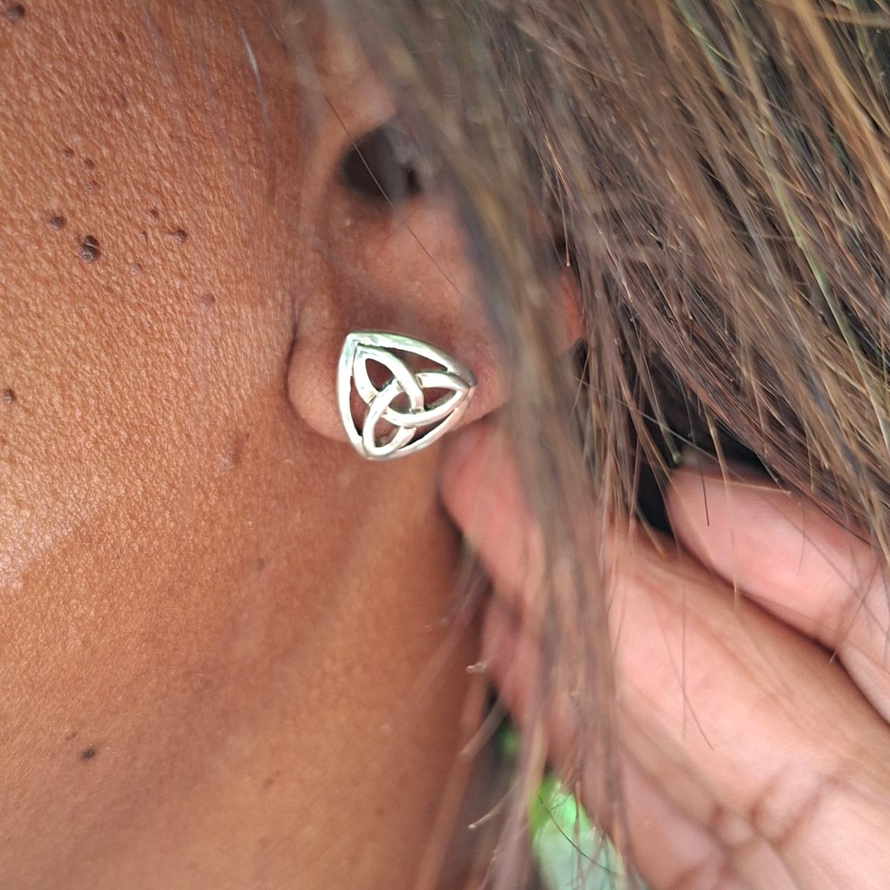 celtic triquetra studs
