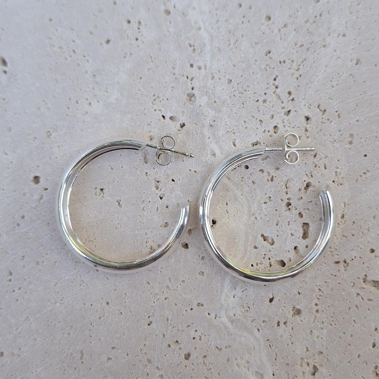 Hoop Earrings - 25mm (butterfly)