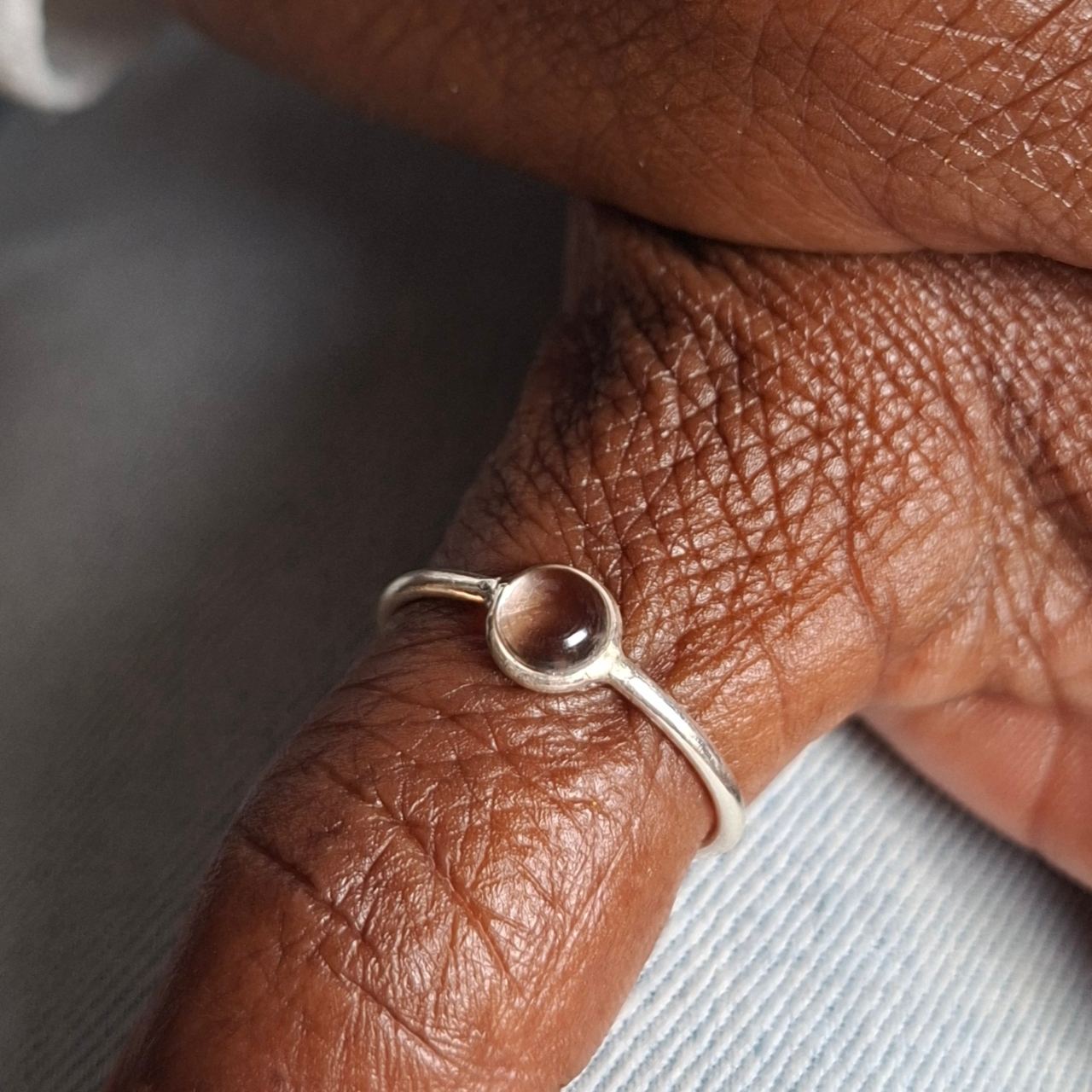 clear quartz ring