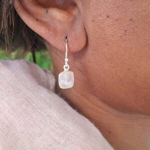 rose quartz earrings