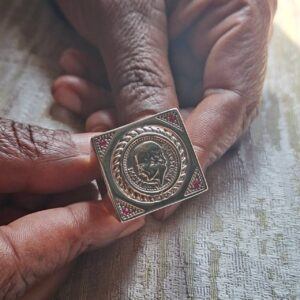chunky square coin ring