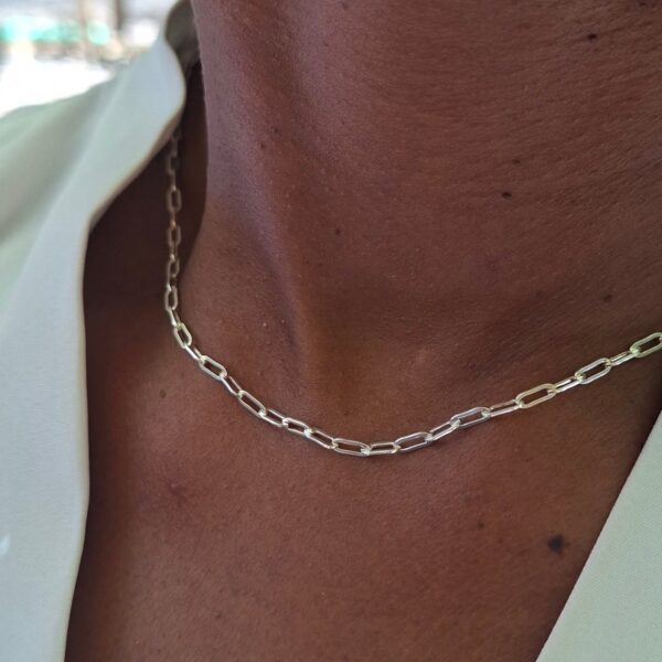 Paperclip Chain 40cm - Sterling Silver Jewellery - Simply Silver