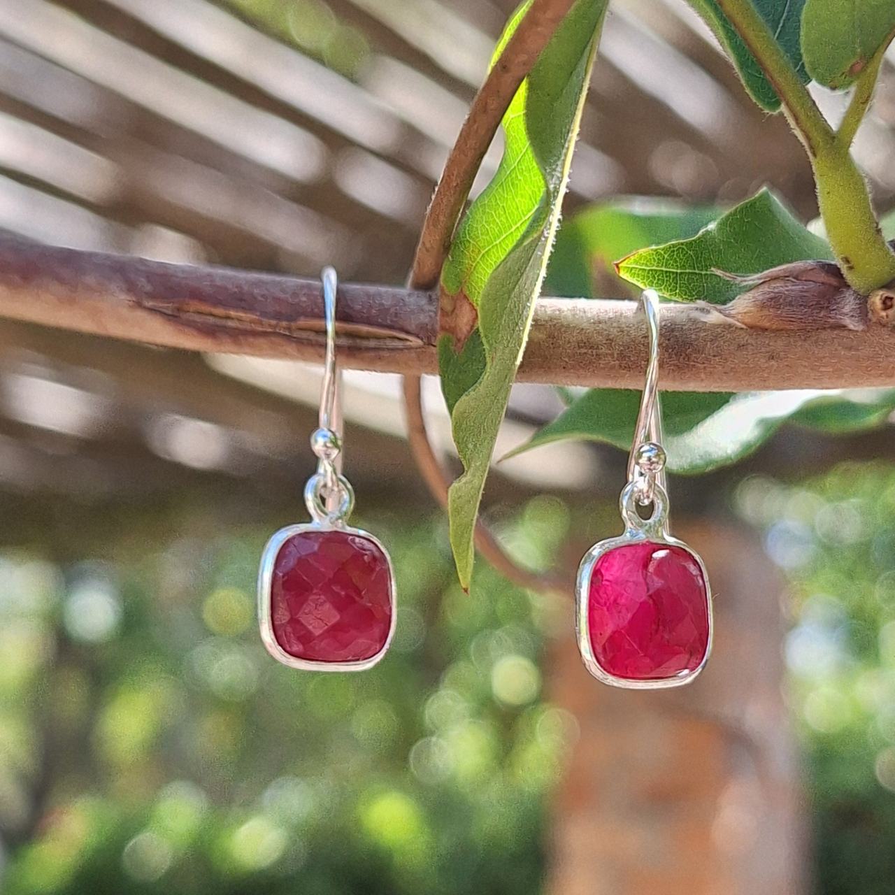 rubellite earrings