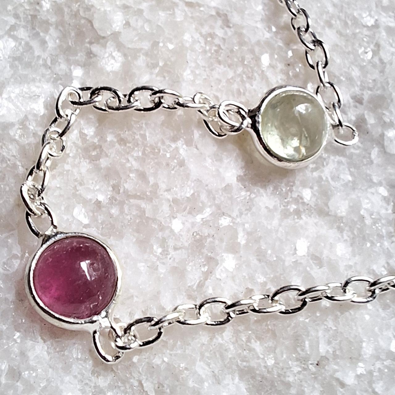 Fine Tourmaline Bracelet Round Stones