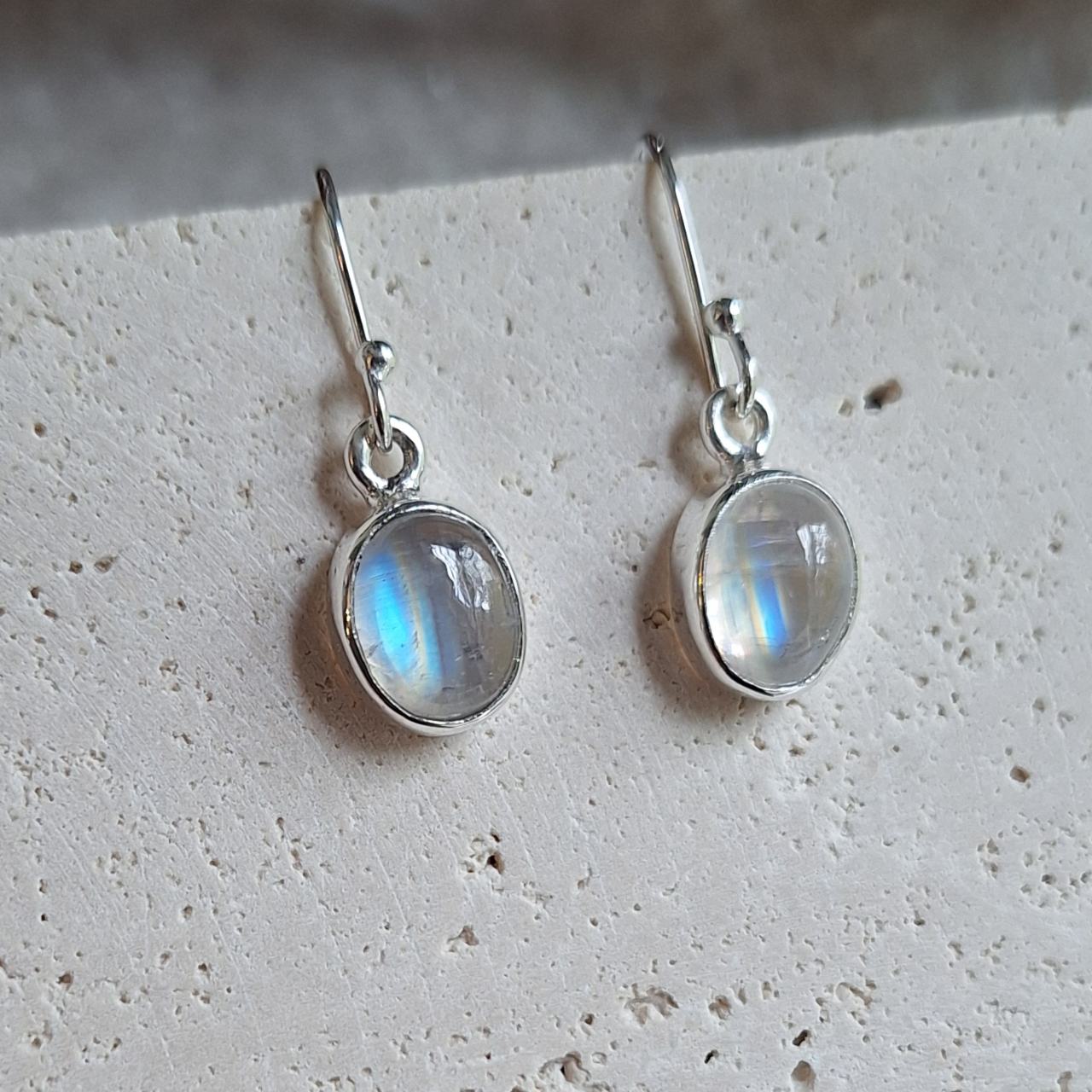 Moonstone Sml Oval Earrings