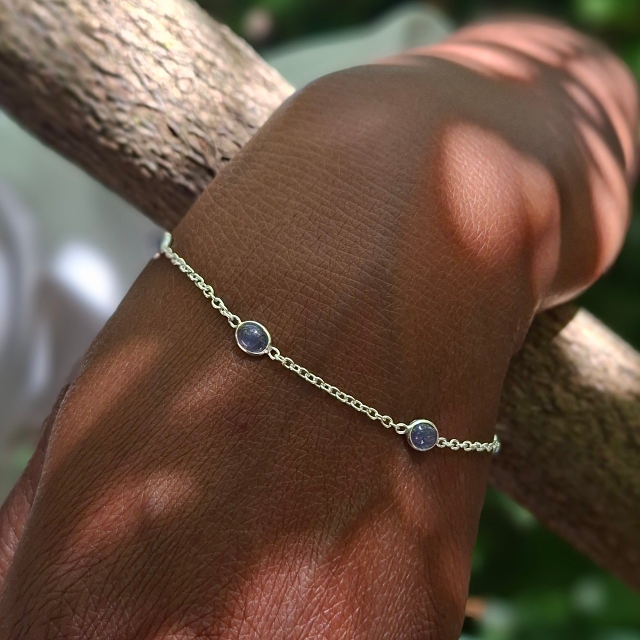 fine milky tanzanite bracelet
