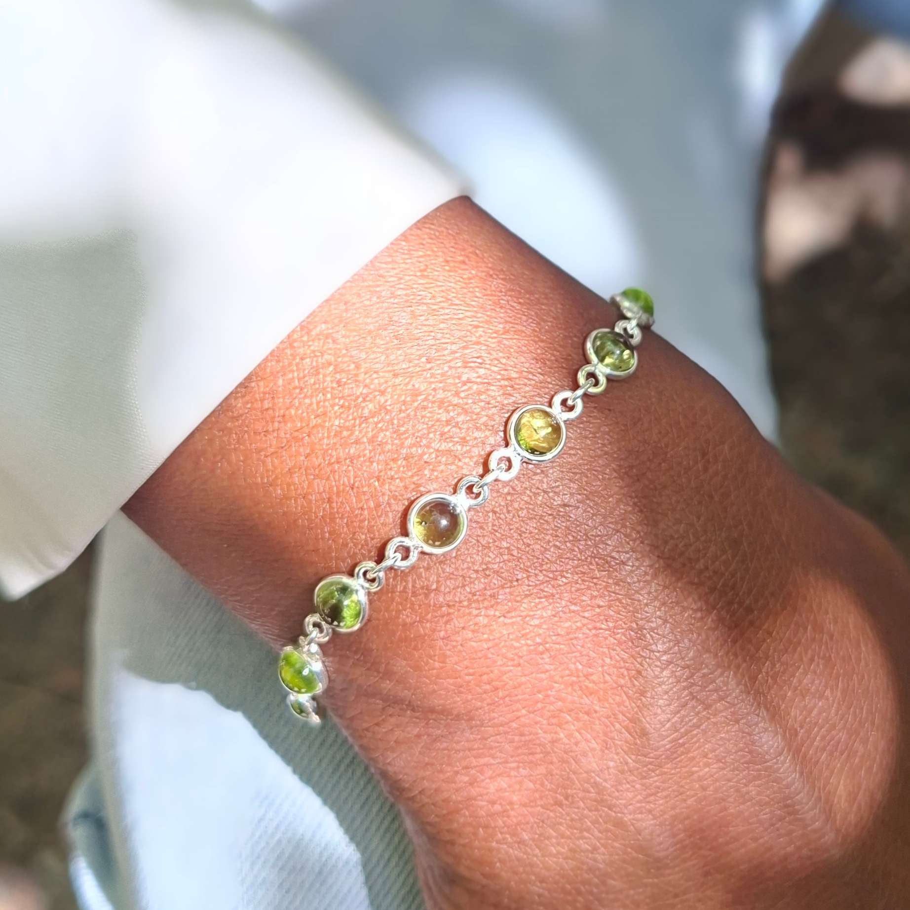 peridot bracelet