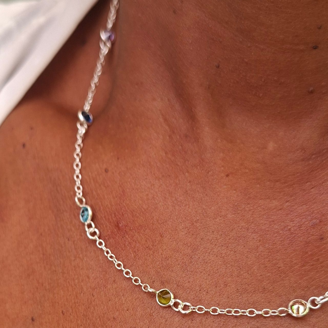 colour cz necklace B