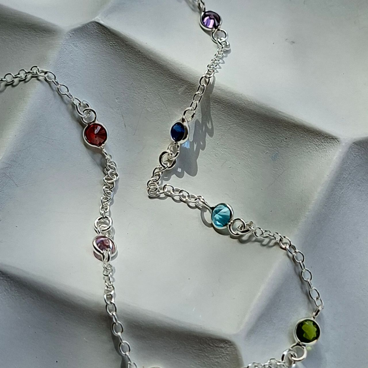 Colour CZ Necklace B