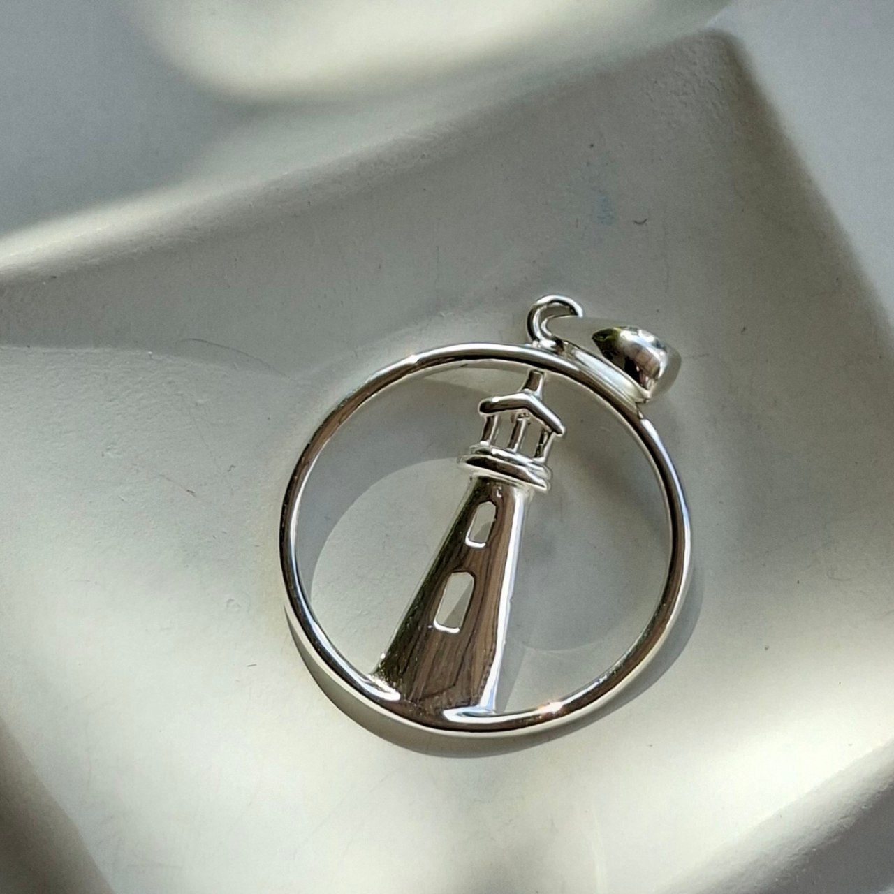 Lighthouse Round Pendant