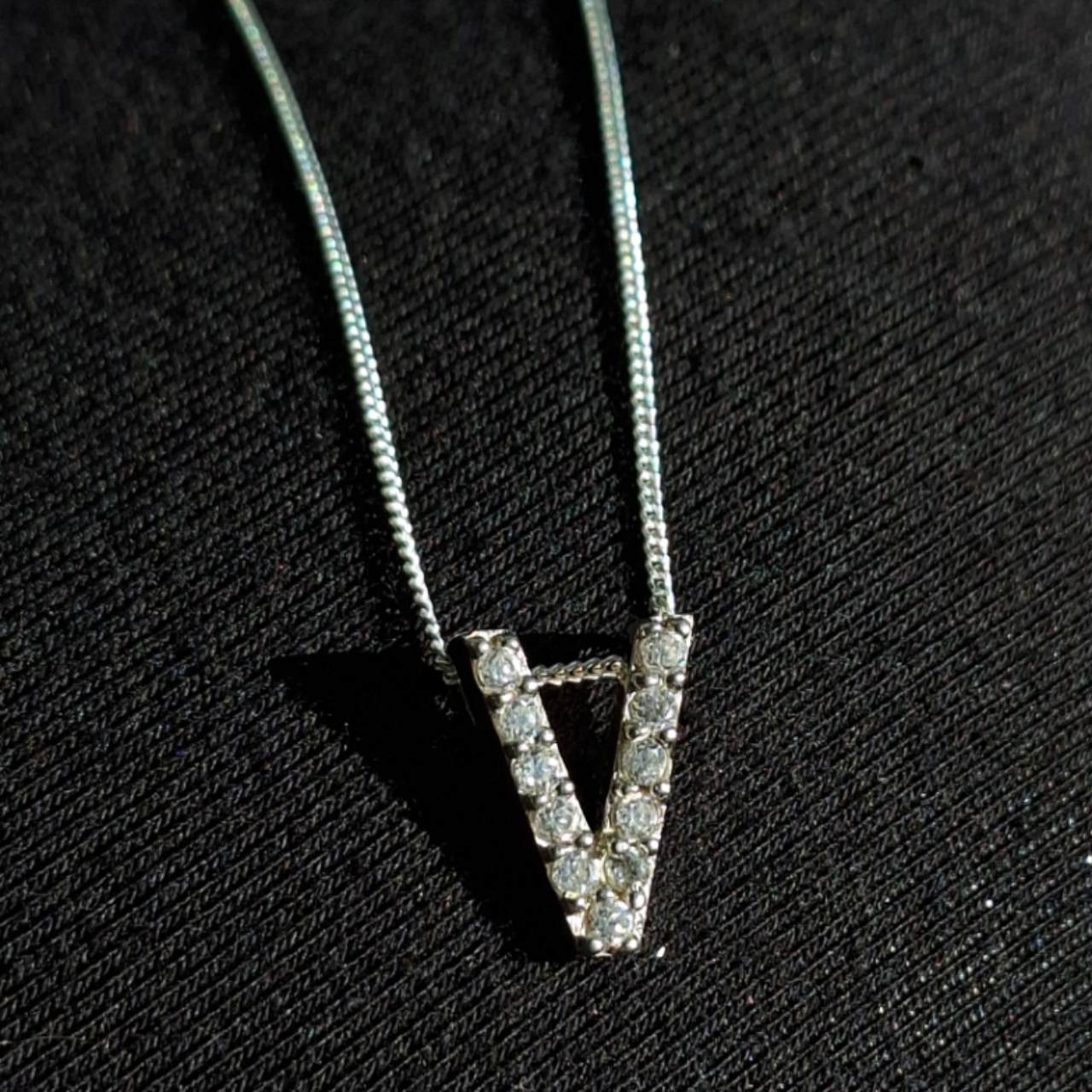 Chunky CZ Initial Pendant