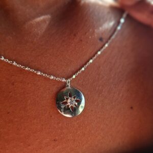 Sunburst Disk with CZ Stone Set