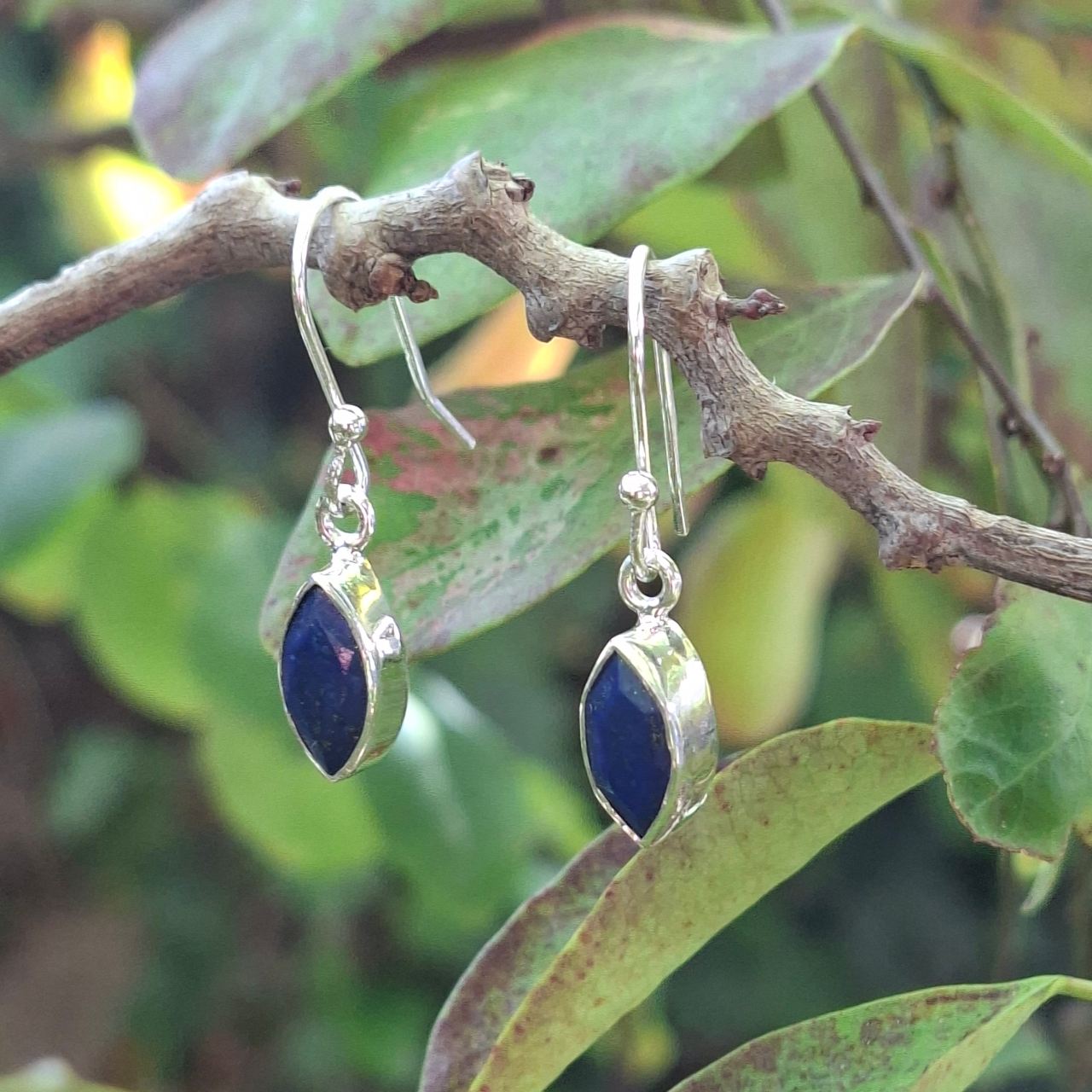 Lapis Lazuli Marquise Earrings