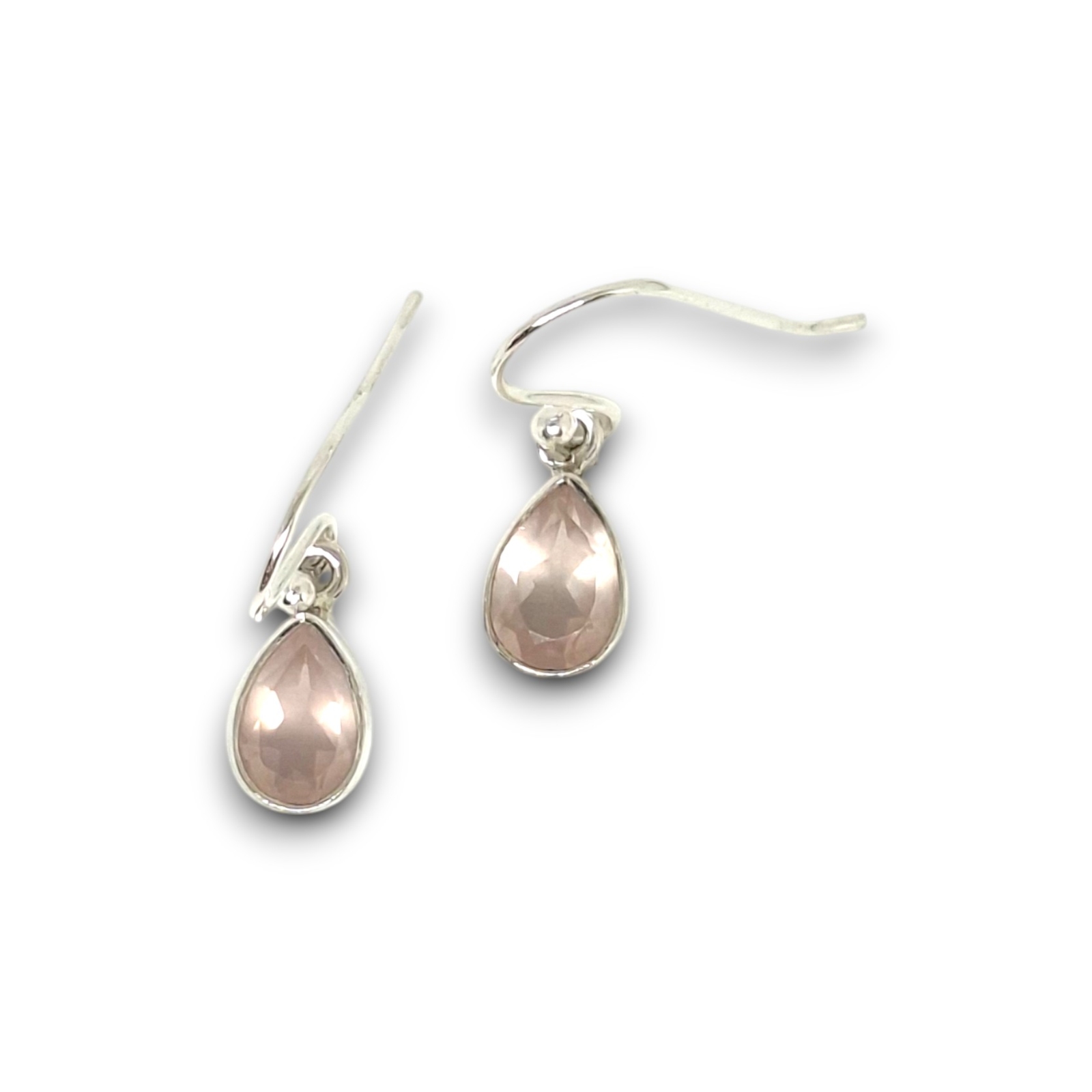 Rose Quartz Teardrop Earrings