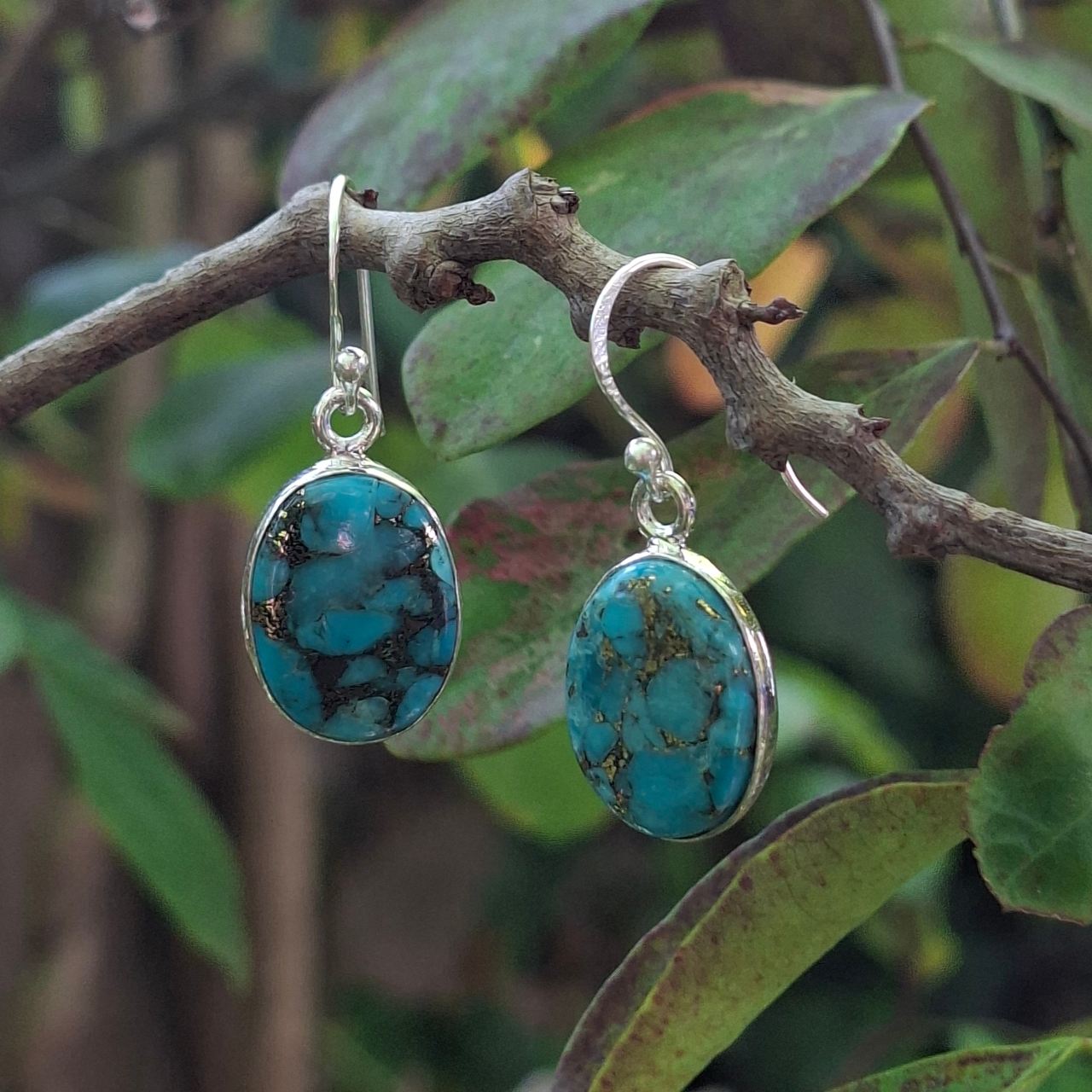 Turquoise Oval Earrings