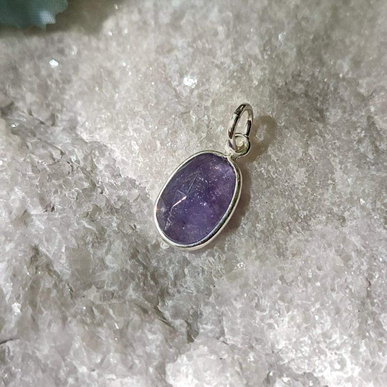 milky tanzanite pendant