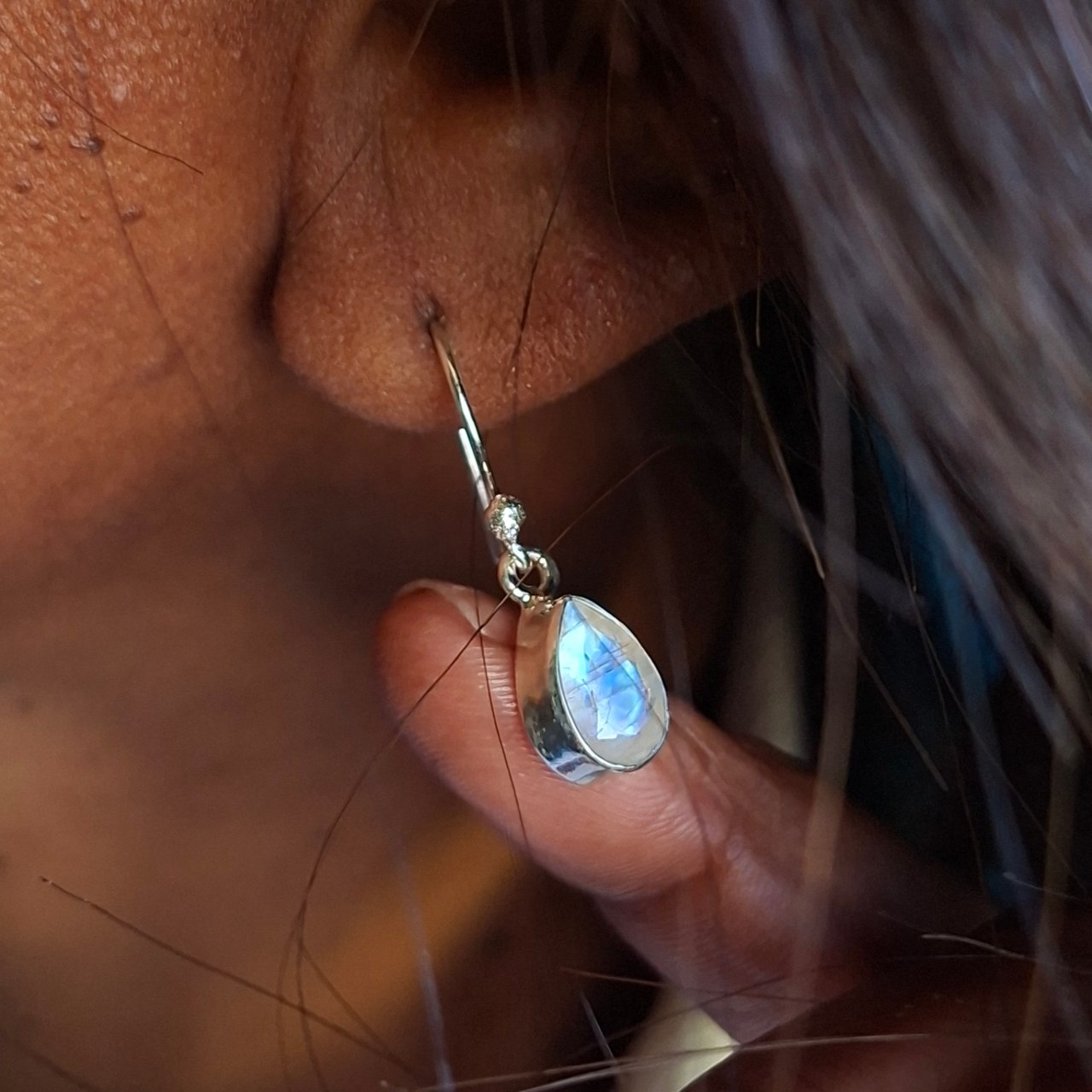 Moonstone Teardrop Earrings