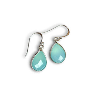 Blue Onyx Teardrop Earrings