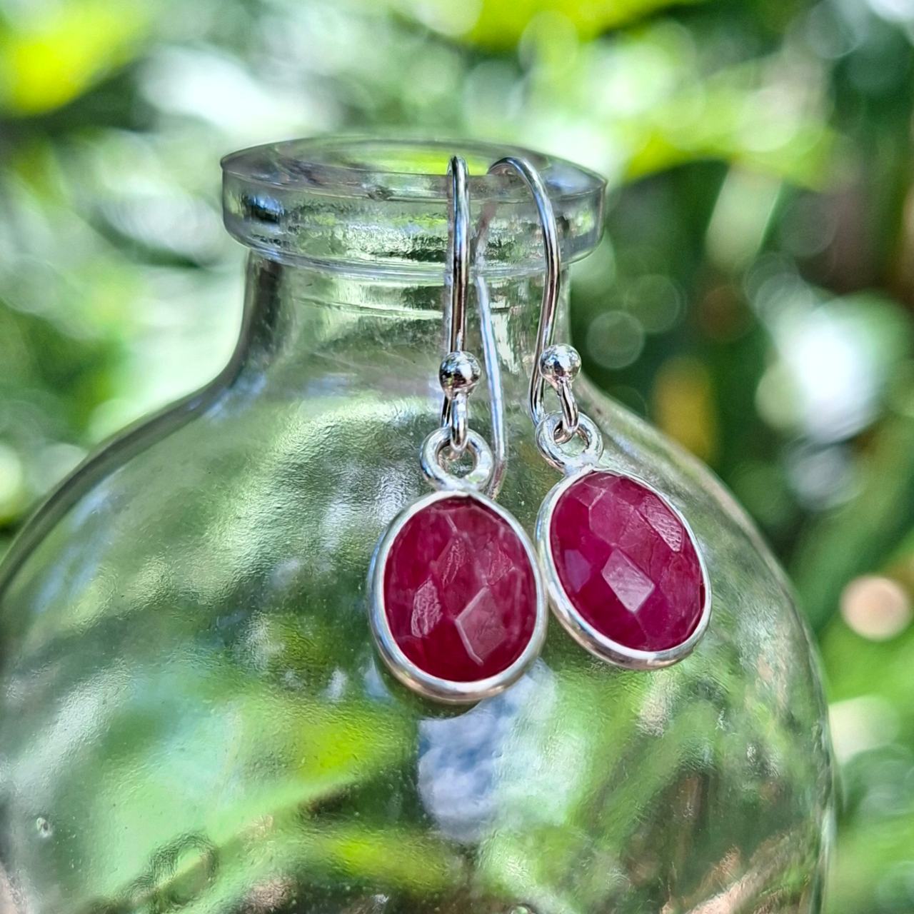 Rubellite Oval Earrings