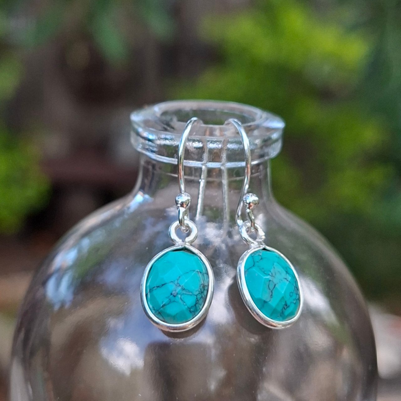 Turquoise Oval Earrings