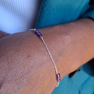 amethyst beaded bracelet
