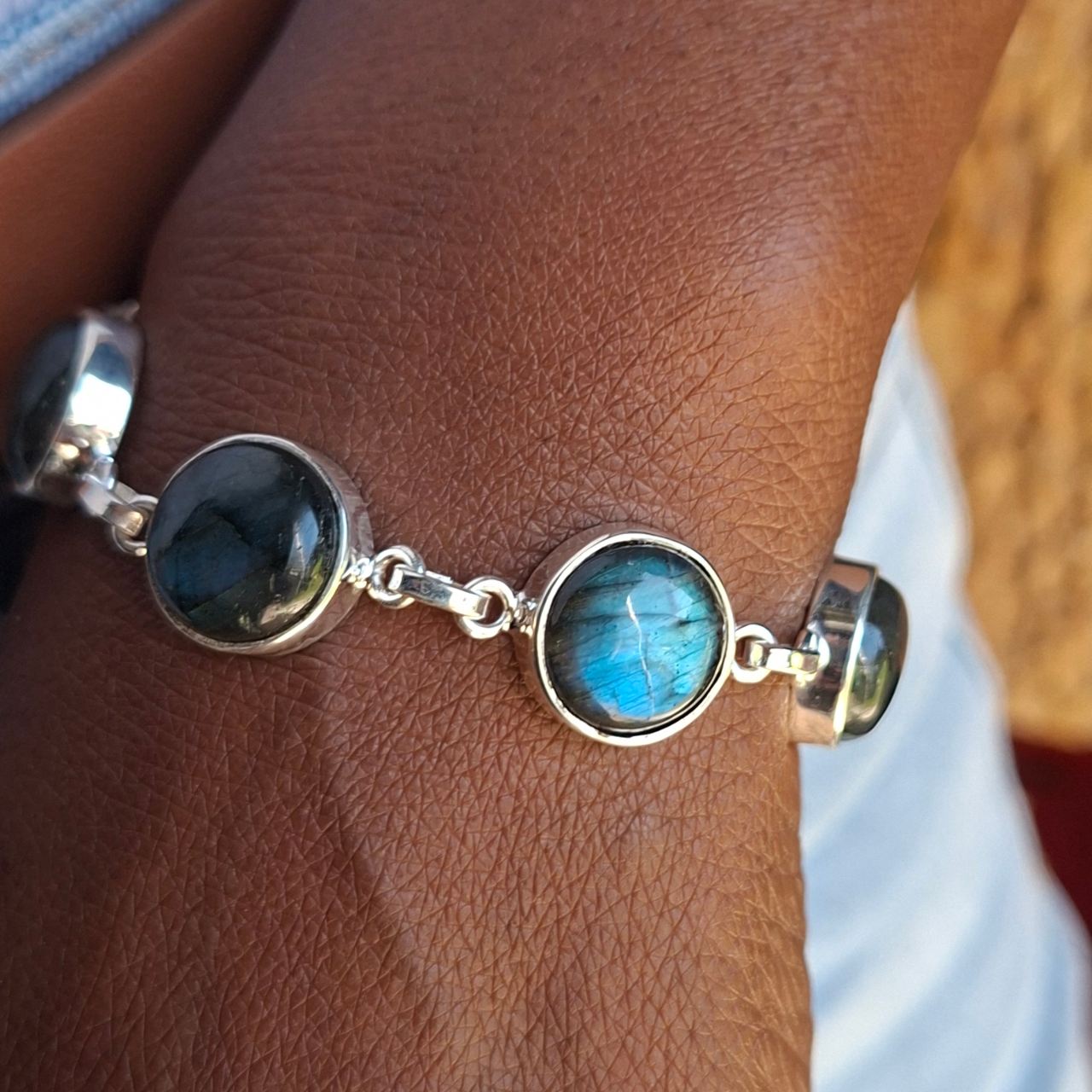 chunky labradorite bracelet