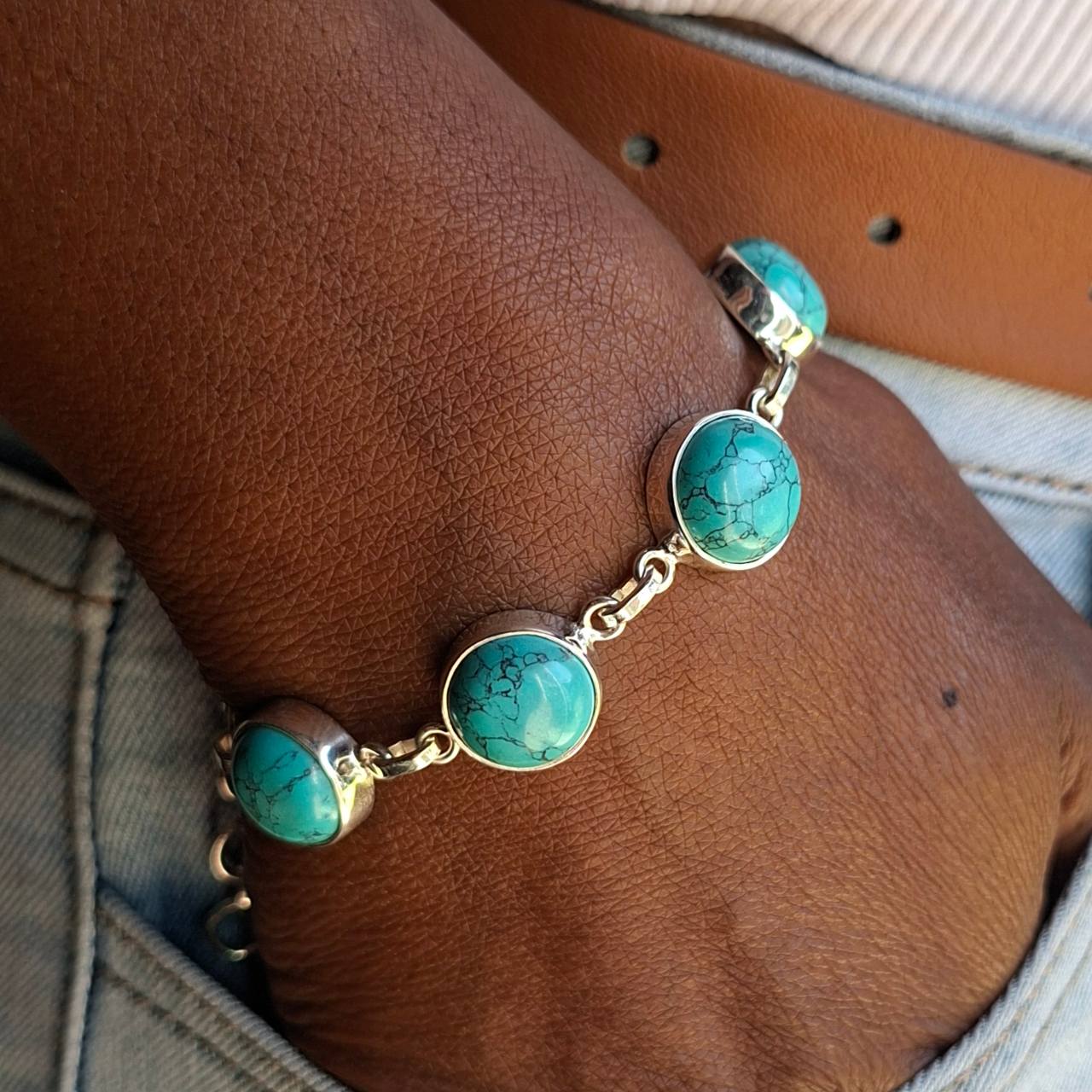 chunky turquoise bracelet