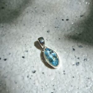 Blue Topaz Marquise Pendant