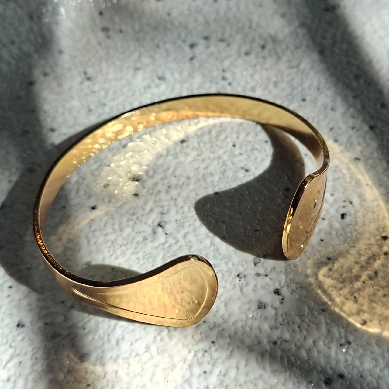Gold Bold Cuff Bangle SS
