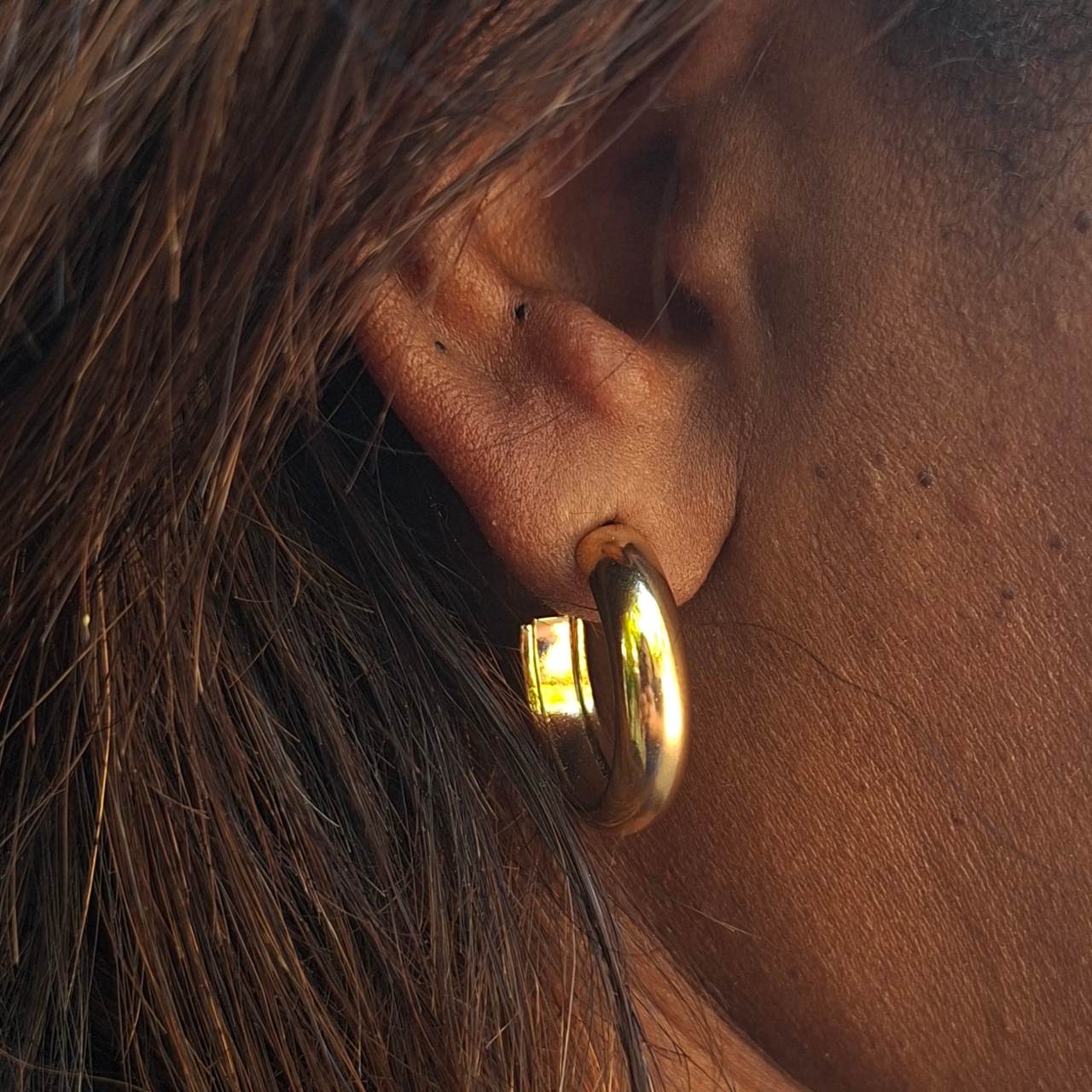 Gold Chunky Hoops Sml SS