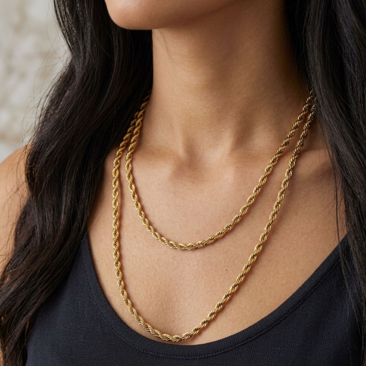 Rope Chain Chunky Gold SS - Simply Silver