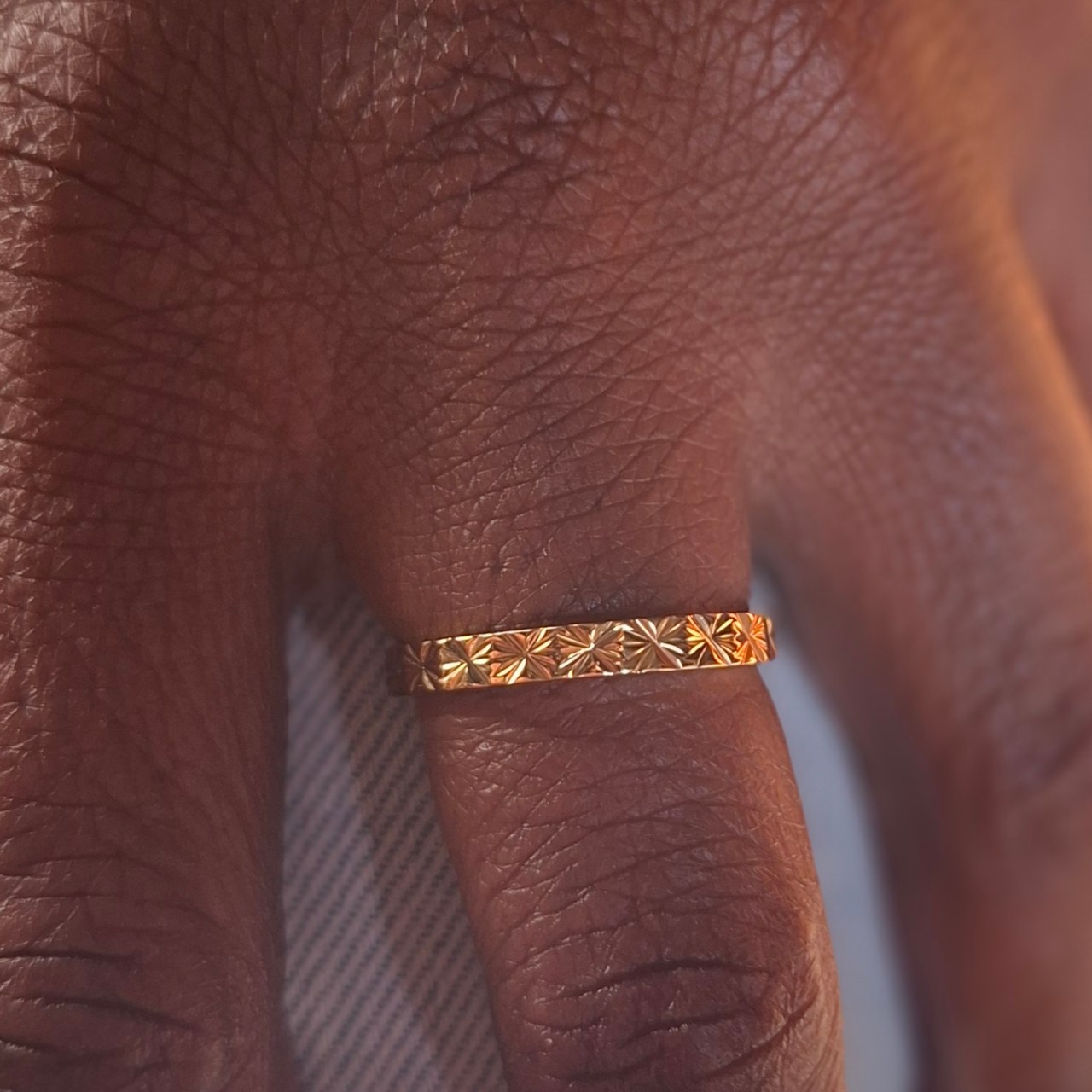 Starburst Stacker Ring Gold SS - Image 2