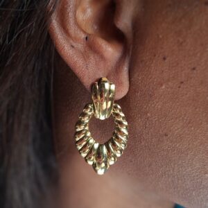 Gold Vintage Leaf Earrings SS