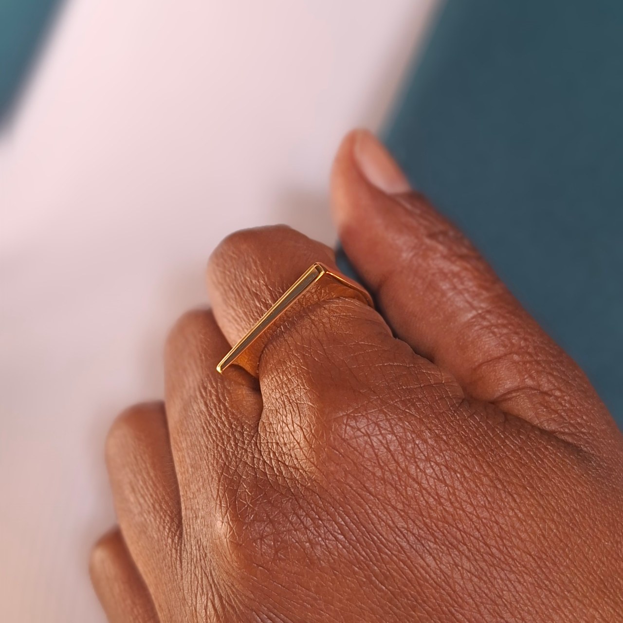 Flat top Ring Gold SS - Image 2