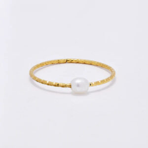 gold fine pearl ring ss