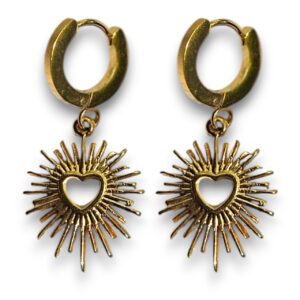 Gold Sunburst Sacred Heart Huggies SS