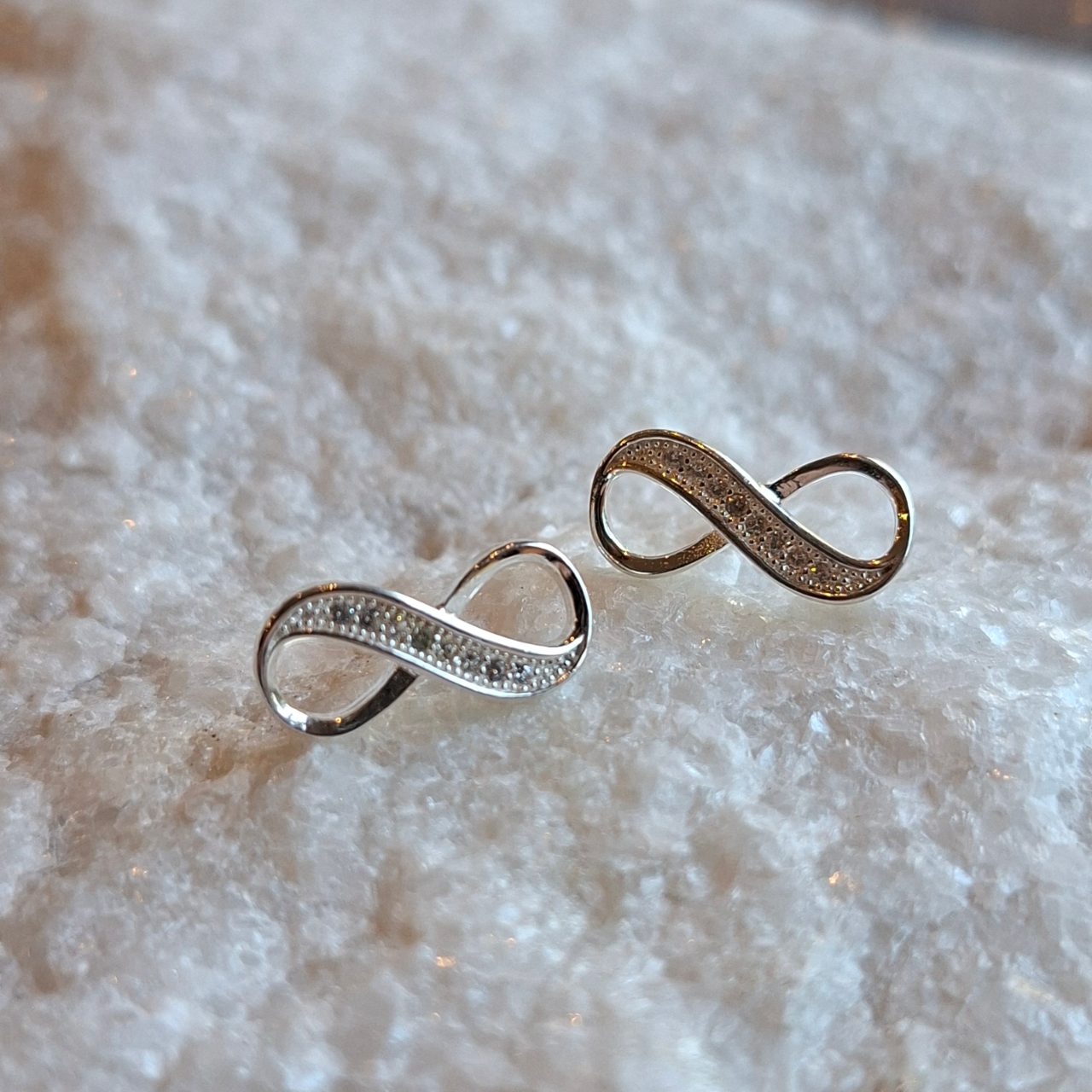 Infinity Studs with CZ