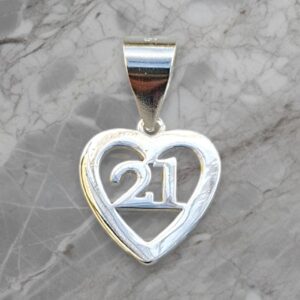 21 Heart Pendant