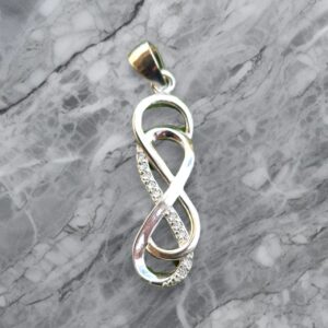 Double Infinity Pendant with CZ