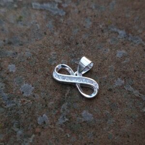 Infinity Pendant Side Profile Sml with CZ