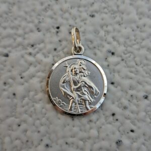 St Christopher Medal Pendant 16mm