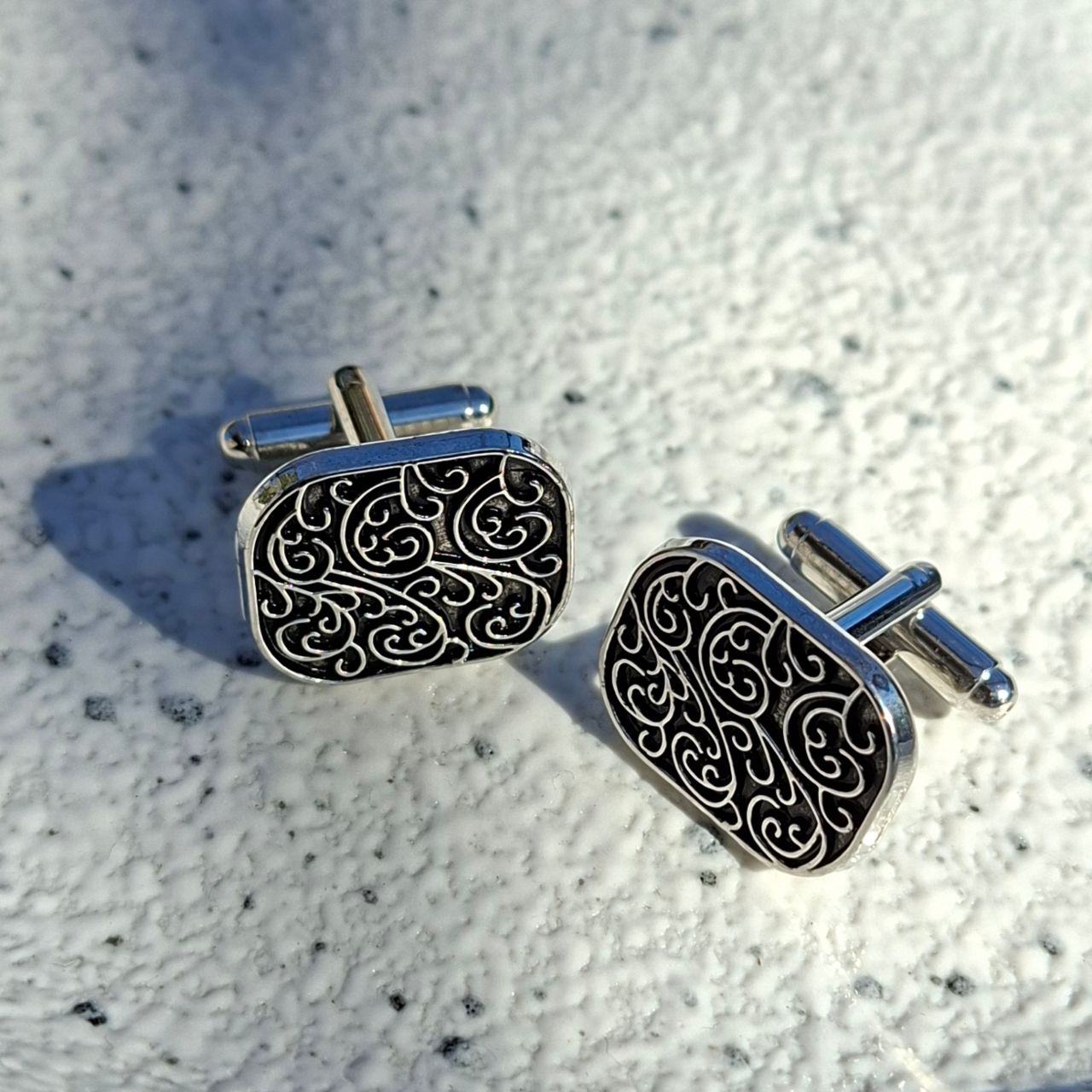 Filigree Silver Cufflinks