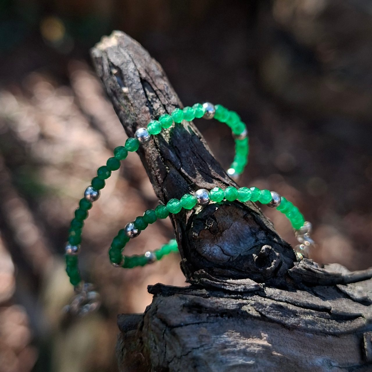 Fine Emerald Bead Bracelet
