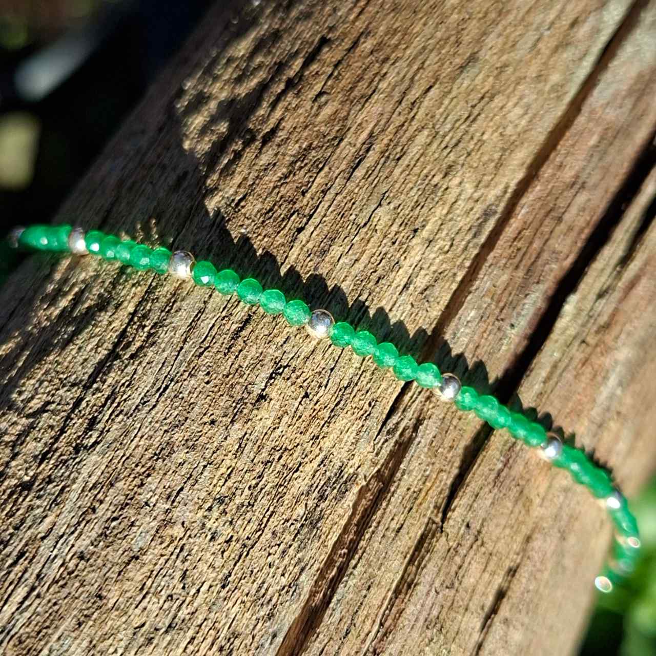 Fine Emerald Bead Bracelet