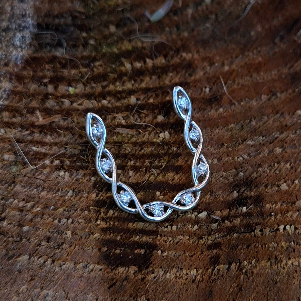 long bar pendant with cz