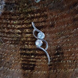 Swirl Pendant with CZ