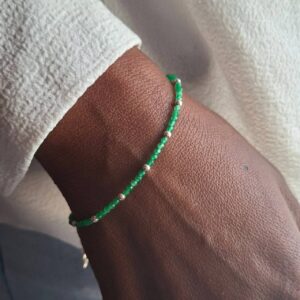 fine emerald bead bracelet