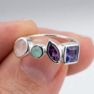 mixed gemstone ring freya