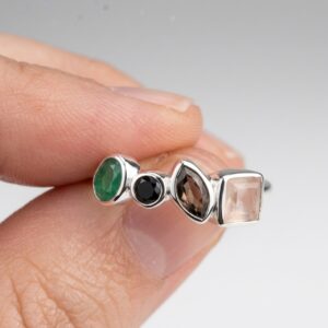 mixed gemstone ring theia